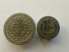 lot de 2 Boutons plat « République Française »
