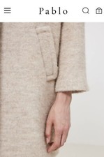 Manteau laine femme beige NEUF PABLO taille L 200€