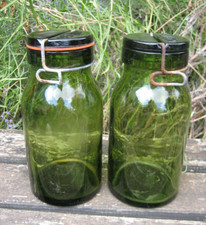 2 Ancien Pot Bocal Bocaux en