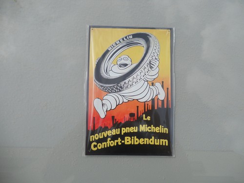 Plaque metal michelin - michelin, "
