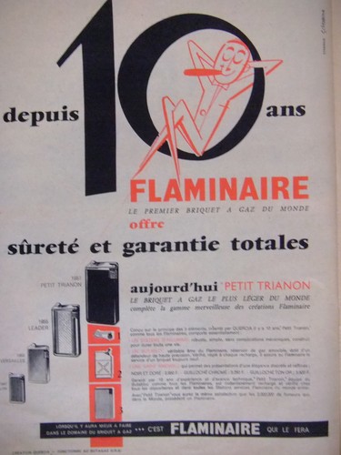 Publicité briquet flaminaire - briquet,