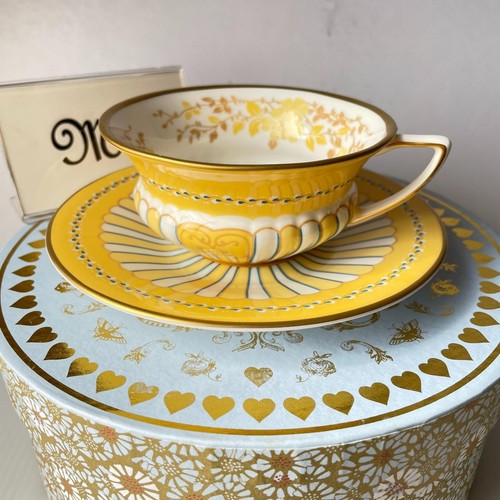 Tasse soucoupe ruban jaune - ruban,