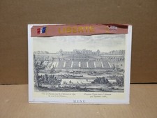 COMPAGNIE GENERALE TRANSATLANTIQUE menu Paquebot Liberté 1956 bandeau tissé