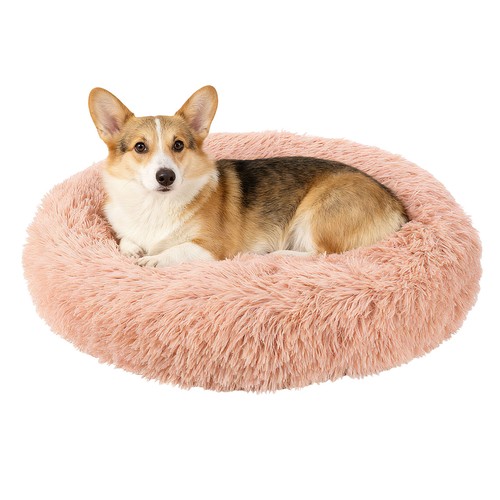 Lit rond moelleux peluche - moelleux, en
