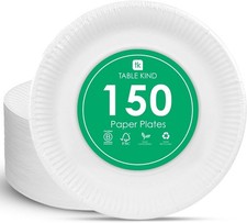 150 assiettes en carton blanc