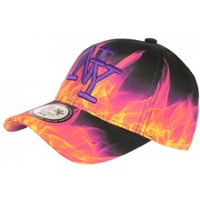 Casquette NY Violette et Jaune