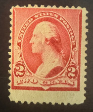 Rare Vintage 1908-09 George Washington 2 cent Red Carmine US Postal Stamp - NEW