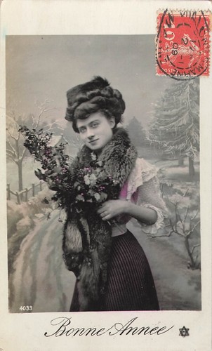 Bonne annee femme elegante - annee,