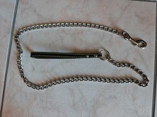 Collier cuir + laisse chaine chien