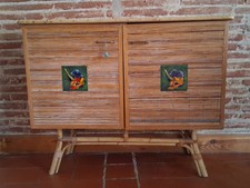 enfilade vintage en rotin