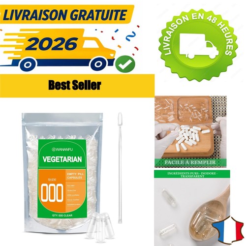 500 gélules vides végétales