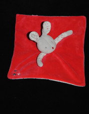 🐰Doudou plat lapin rouge