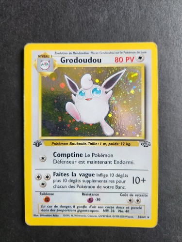 Carte pokemon grodoudou 64 - carte, 16/64