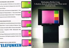 PUBLICITE ADVERTISING  1991   TELEFUNKEN  téléviseur  (2 pages)