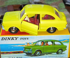 Dinky Toys Atlas FIAT 850 Jaune 1:43,  N°509 avec fascicule et certificat