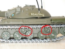 SOLIDO, paire 2 barbotin guide de chenille pour char AMX 30 militaire