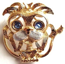 Clip attache foulard Lion