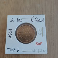 Pièce de 20 francs Guiraud bronze-alu - 1951 - SUP