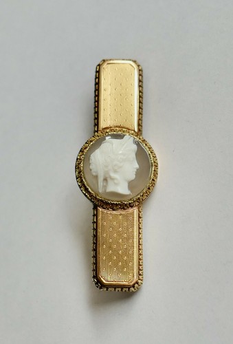 Broche camée agate - broche, or