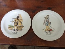 Assiettes En Porcelaine Véritable  "Les Vieux Métiers"