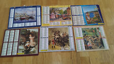 Lot 6 Calendriers La Poste PTT Anciens Almanach Du Facteur peinture aquarelle