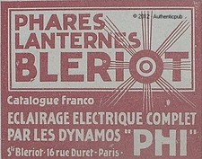 PUBLICITE COULEUR BLERIOT