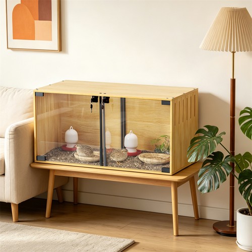 Wooden small animal cage with - small,