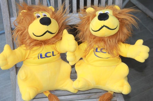 Peluche lion mascotte lcl tour - peluche,