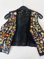Gilet sans manches cuir