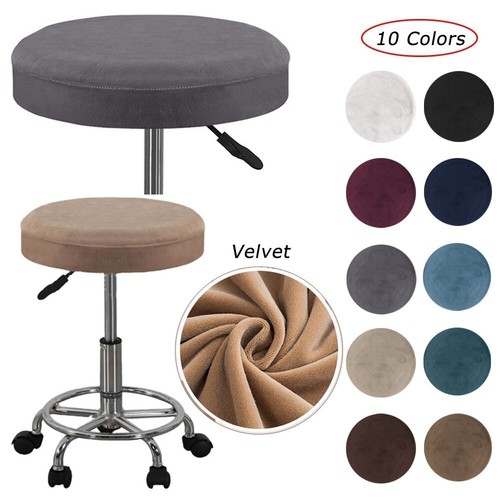 Round velvet stool cover - stool,