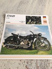 Zündapp K500 1936 K 500 Carte moto Collection Atlas Allemagne
