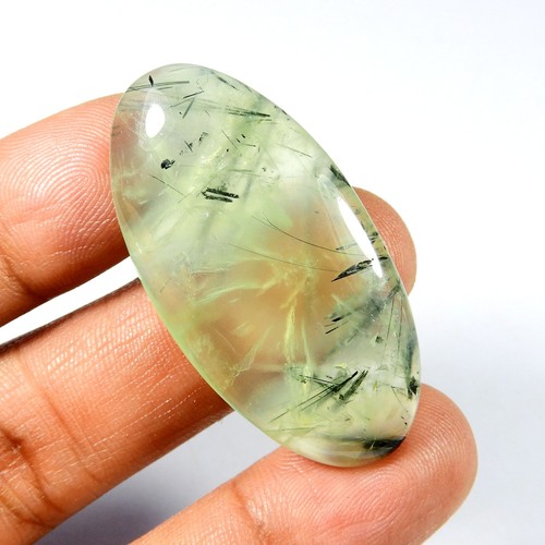 Cabochon rutilé vert - , naturel