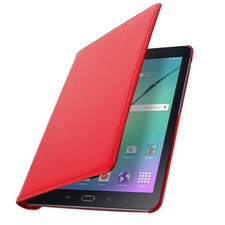 Housse pour Galaxy Tab S2 9.7 Etui Ajustable Support Orientable 360° Rouge