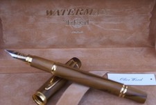 Merveilleux et Rare stylo plume 18 kts Waterman MAN 100 bois d'olivier neuf