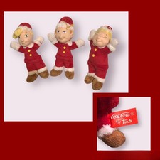 Elfes lutins de Noël Coca-Cola By Trudi mini peluches apprenables 2003, H 12 cm