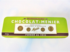 BOITE SERIE LIMITEE CRAYONS de COULEUR CALEPIN CHOCOLAT MENIER COMPLETE