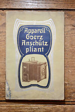 Catalogue publicitaire, Appareils photographiques GOERZ Anschütz pliant, 48p.