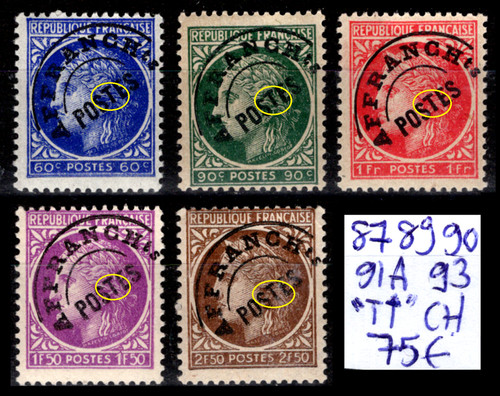 Préoblitéré 5 variétés - :,