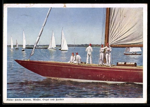 Carte postale voilier dans - , une