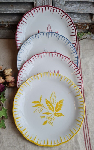 Anciennes assiettes plates - anciennes,