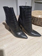 Bottines H&m 39 Croco Noir Neuves