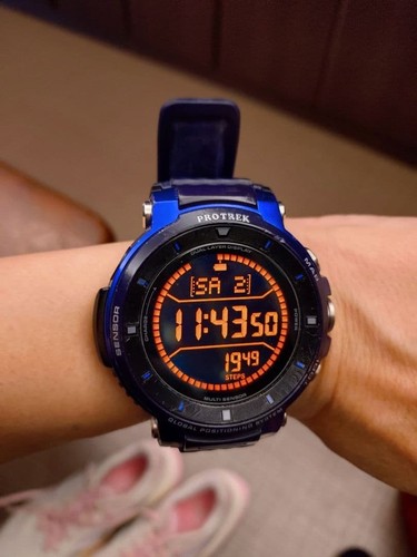Montre numérique bleue casio - numérique,