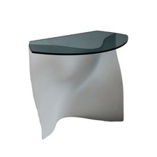 Console Vintage Verre Blanc et