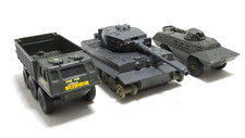 SOLIDO LOT 3 VEHICULES MILITAIRE CHAR TIGRE 1969 COMMANDO AUROCHS JOUET VINTAGE