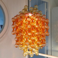 LUSTRE SUSPENSION VINTAGE 1970 DANS LE STYLE VERNER PANTON 70S SPACE AGE 1970S
