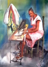  24 X 36 ART -PAINTING BY THE