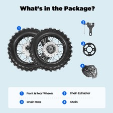 2.50-10 Tire Rim Wheel Front