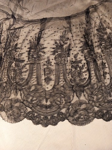 Guipure dentelle noire xixe - noire,
