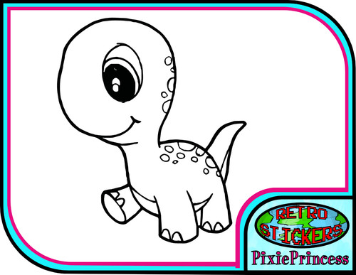 Dinosaure diplodocus vinyle - i,