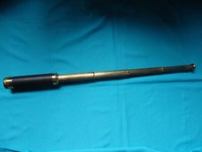 LONGUE VUE DE MARINE TELESCOPE MARITIME LAITON gainé DE CUIR 4 TIRAGES 93 CM